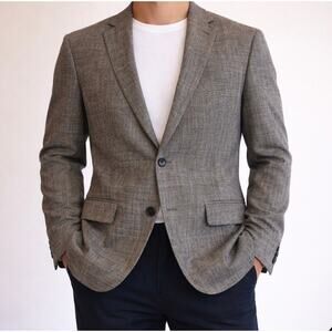John Varvatos Linen Cotton Blazer Men’s 44 Sports Coat Gray